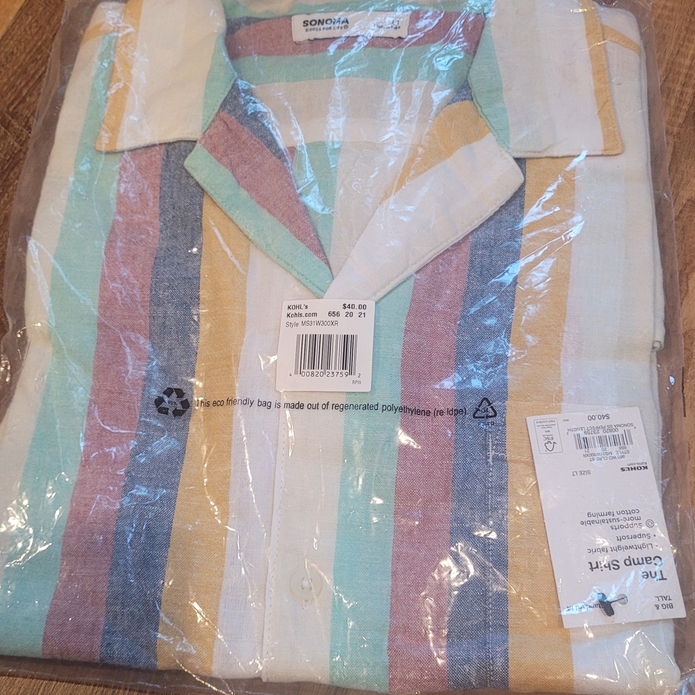 Sonoma Striped Button-Up Shirt